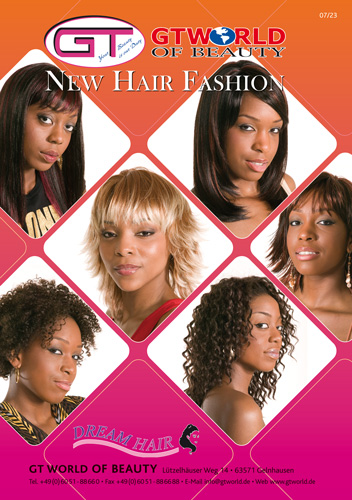 Haarkatalog mit Per&uuml;cken und Haarteilen