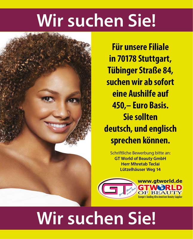 Aushilfe gesucht